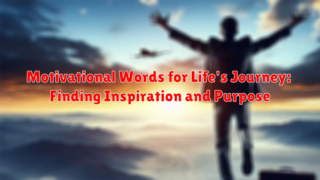Motivational Words for Life's Journey: Finding Inspiration and Purpose