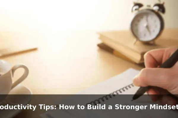 Productivity Tips: How to Build a Stronger Mindset Every Day
